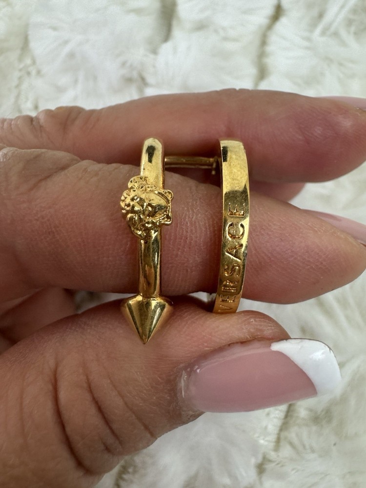 Versace Gold Medusa Double Band Ring