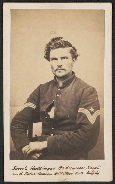 Private Samuel H. Hullinger of Co. E, 81st Ohio Infantry Regiment,Civil War
