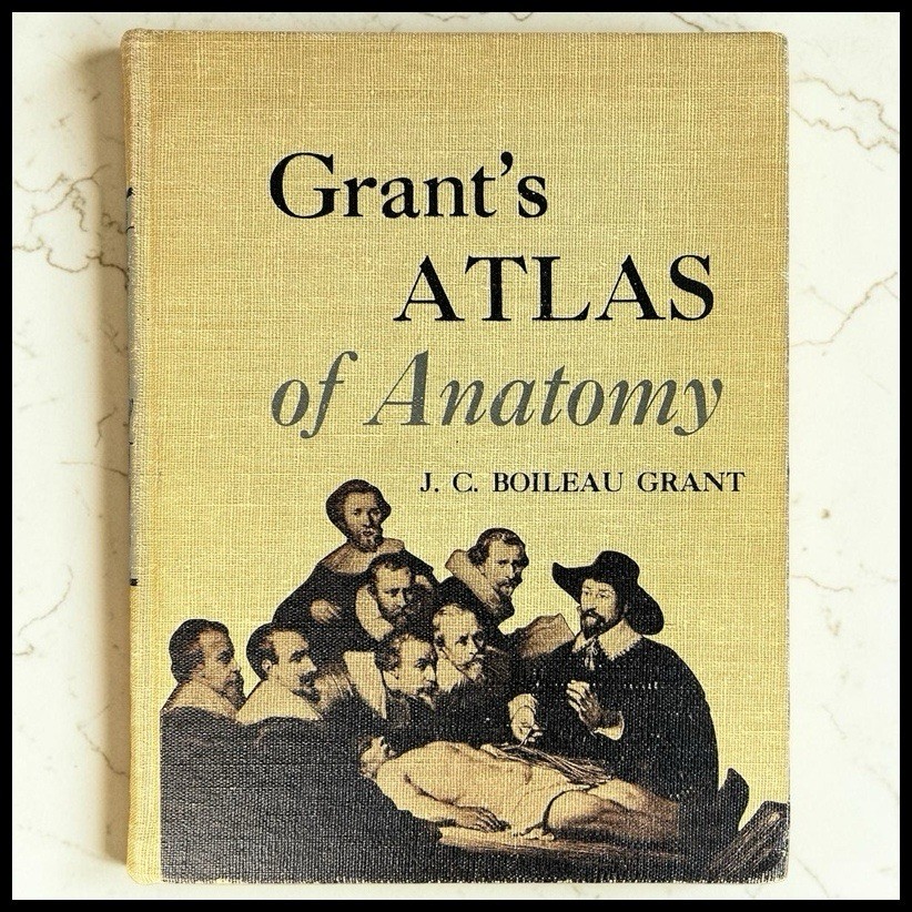 Vintage 1962 Grant's Atlas of Anatomy 5th Edition Hardcover Medical Textbook
