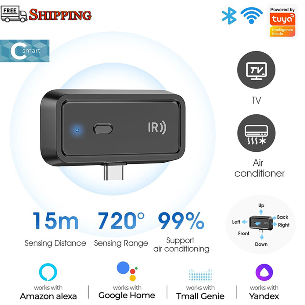 Smart WiFi IR Universal Remote for SmartHome Works with Alexa Google Home