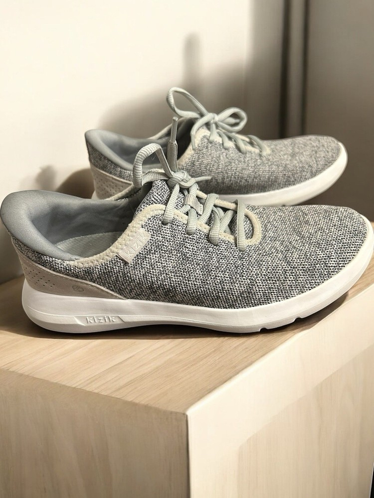 Kizik Madrid Eco Knit Womens Slip-On Sneakers Size 8 Gray Hands-Free Comfort Shoes