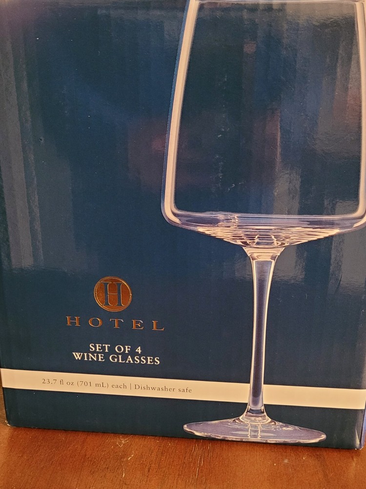 Hotel Wine Glasses, New In Box, 23.7 Fl. Oz