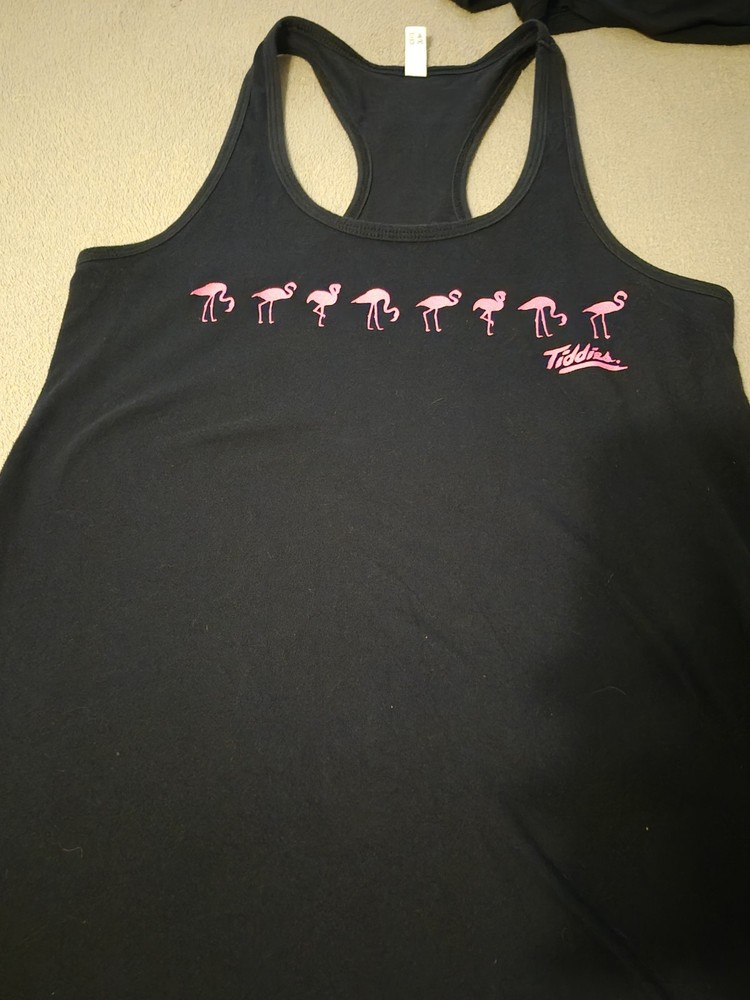 Vintage 90s Tiddies Large Tank Shirt Made USA
