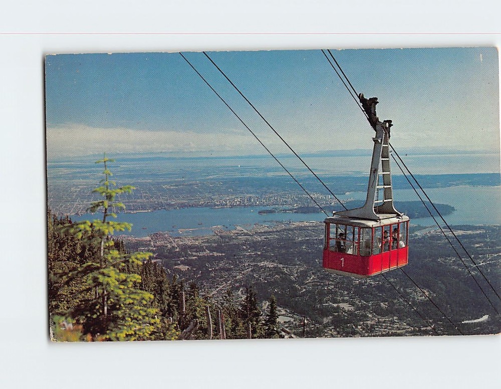 Postcard Grouse Mountain Skyride Summer Panorama North Vancouver BC Canada