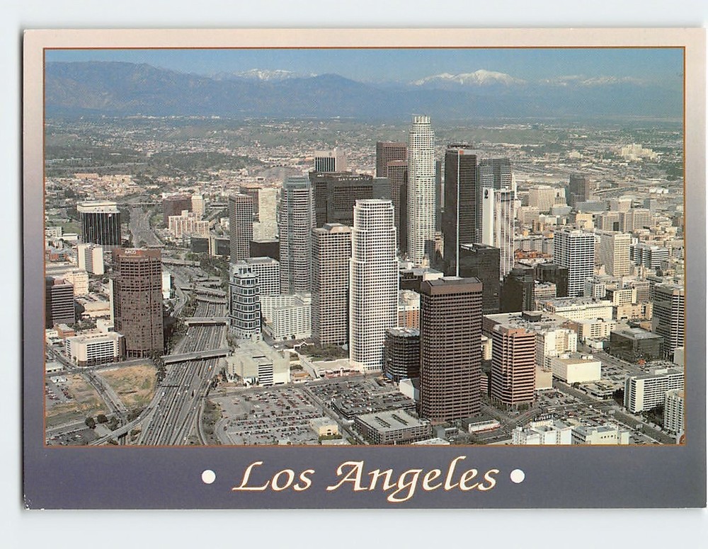 Postcard View of Los Angeles California USA