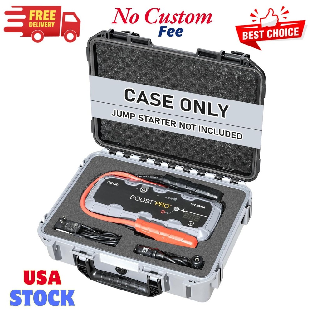 Case for NOCO Boost GB150 – Waterproof Hard Shell Carrying Case with Custom ...