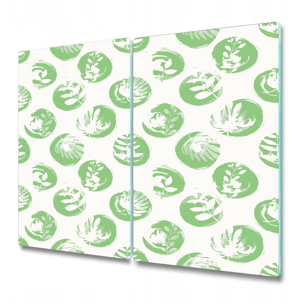 Glass Cutting Board Worktop Saver Drawn circles and leave Dots Abstract 2x30x52