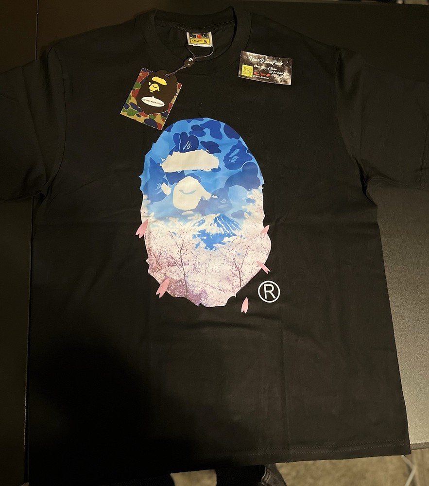 BAPE Sakura Photo Ape Head T-Shirt Size Medium