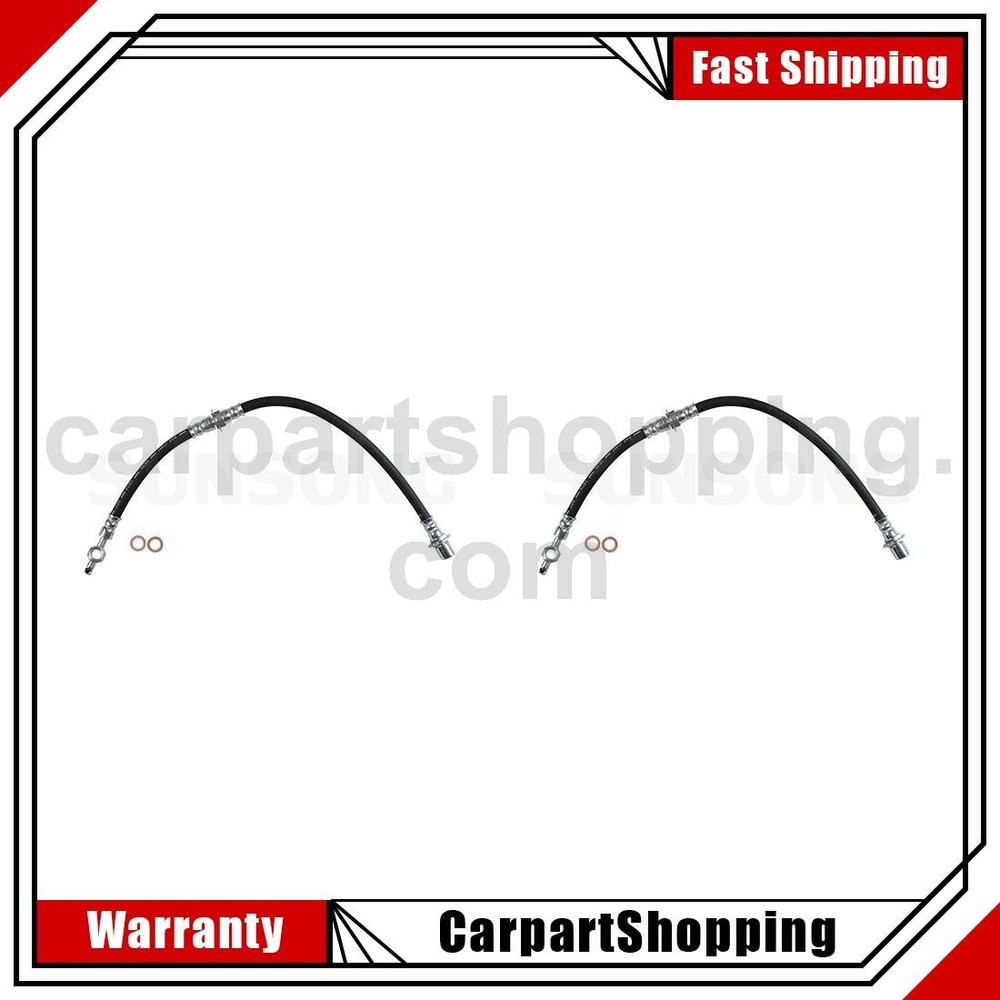 2 Front Brake Hydraulic Hose Fits 1988 Toyota Corolla 1989 Toyota Corolla