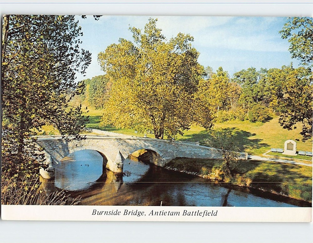 Postcard Burnside Bridge Antietam Battlefield Sharpsburg Maryland USA