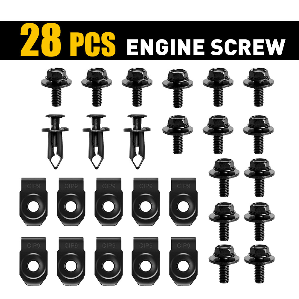 Infiniti G35 G37 G37X Splash Shield Hardware Guard Kit with Bumper Body Clip Bolts  