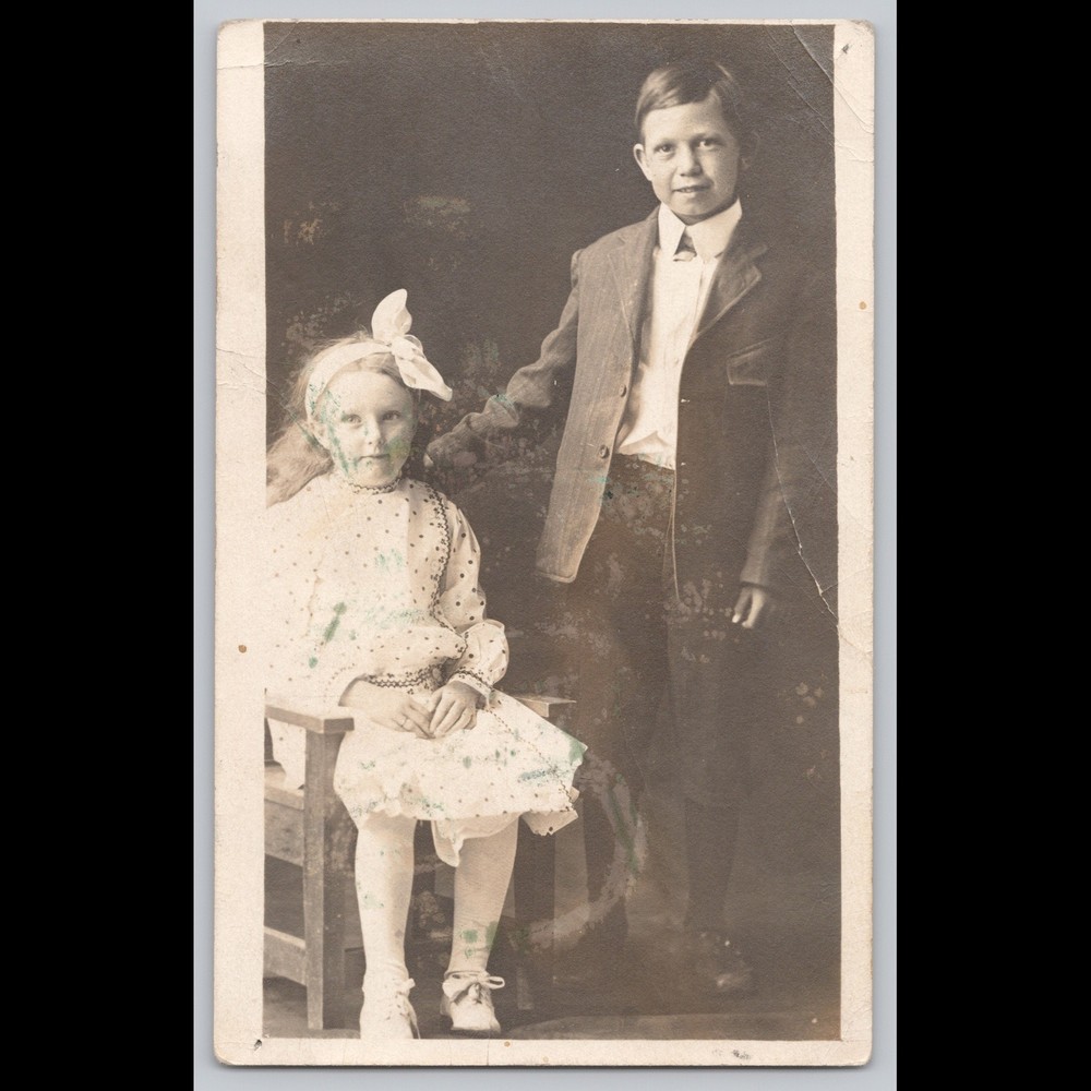 Postcard Real Photo RPPC Children Portrait Vintage