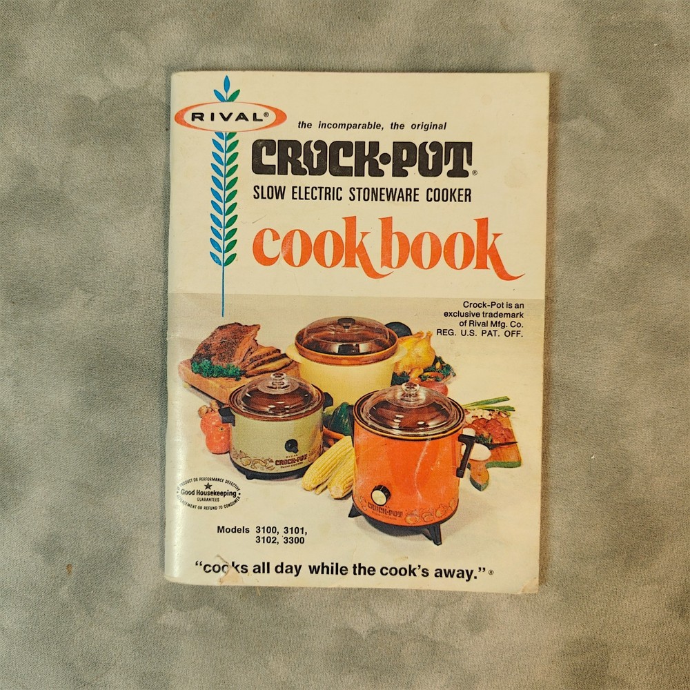 Rival Crock-Pot Slow Cooker Cookbook Manual 3100 3101 3102 3300 Vintage 70s