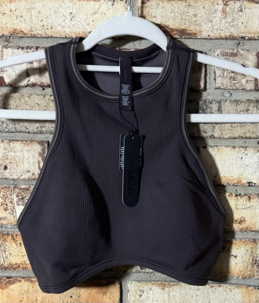 Nike x Skims Ribbed Seamless Racer Front Sports Bra Phoenix/Truffle Size S