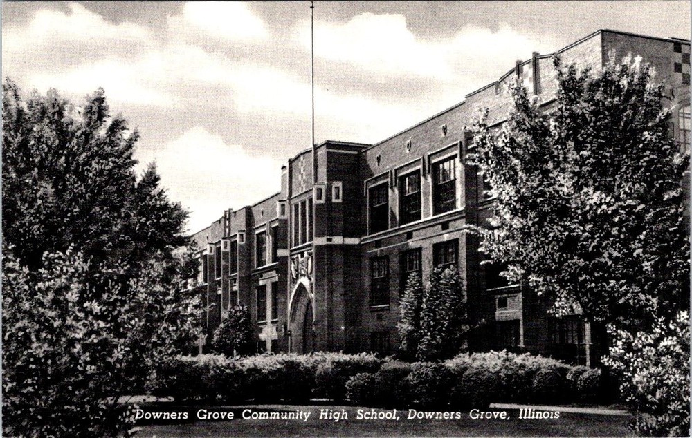Downers Grove Community High School, DOWNERS GROVE, Illinois Postcard