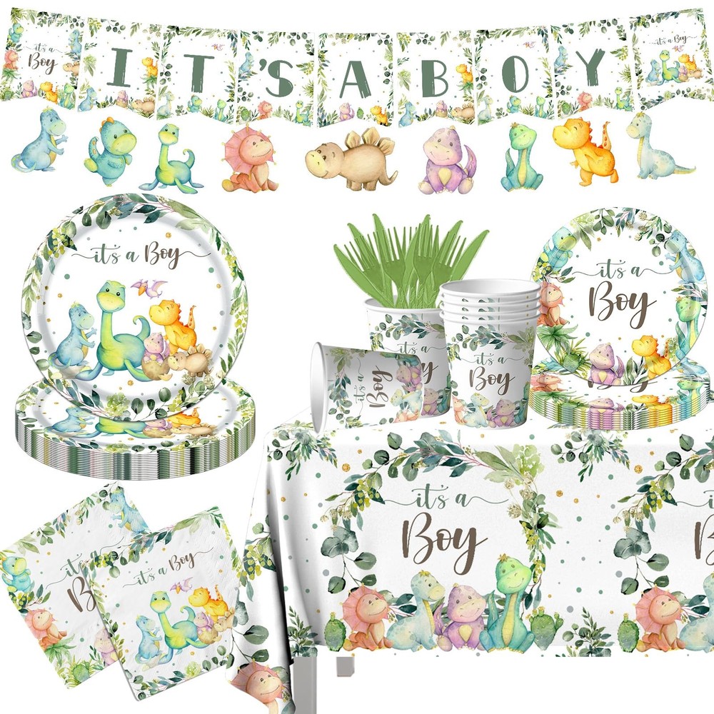 Dinosaur Birthday Party Decorations It's a Boy Baby Shower Medium, Green
