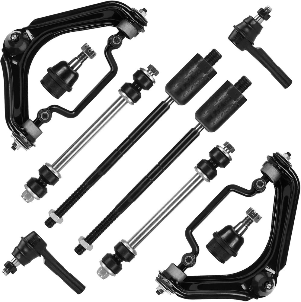 Front Upper Control Arms w/Ball Joint + Tie Rods + Sway Bars for Ford Explorer &