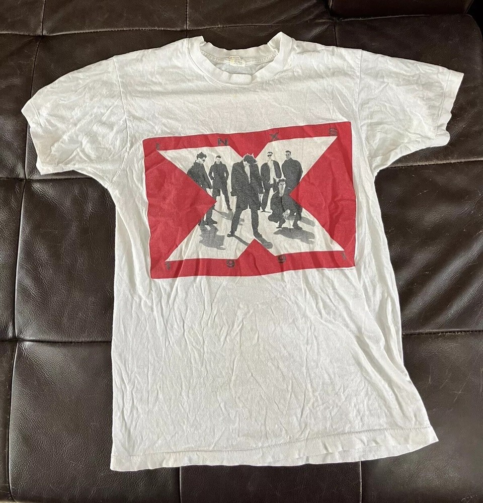 Vintage INXS 1991 Single StitchBand Concert North American Tour Shirt Mens Large