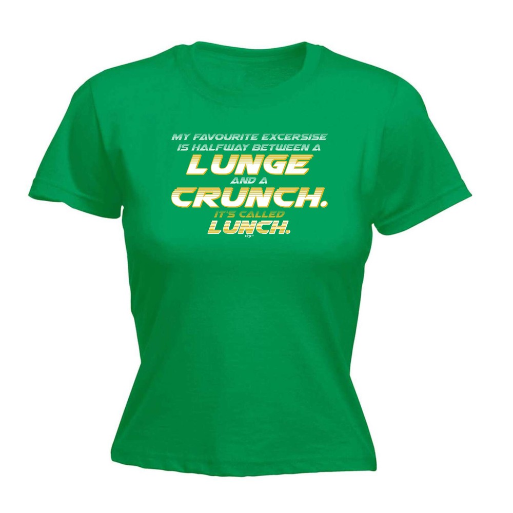 My Favourite Excercise Lunch 2 Colour - Womens T Shirt Funny T-Shirt Novelty