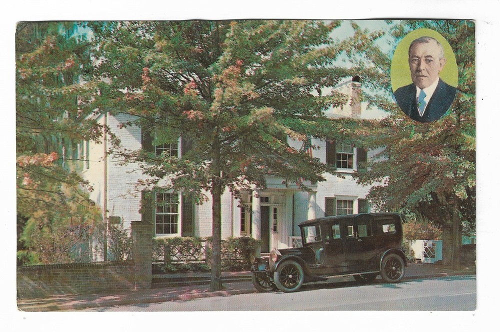 VTG Postcard Woodrow Wilson's Birthplace, Staunton, VA warped