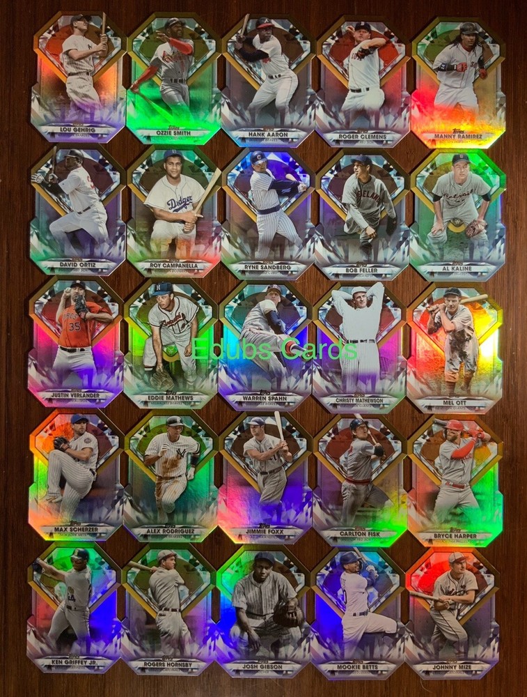 2022 Topps Update Diamond Greats Complete 25 Card Die Cut Set #51-75