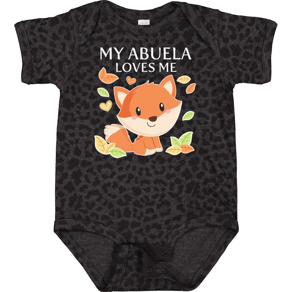 Inktastic My Abuela Loves Me- Little Fox Baby Bodysuit Family Foxes Grandma New-image