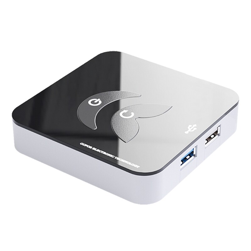 USB 3.0 Computer Desktop Switch with On/Off Button for Easy Data Transfer