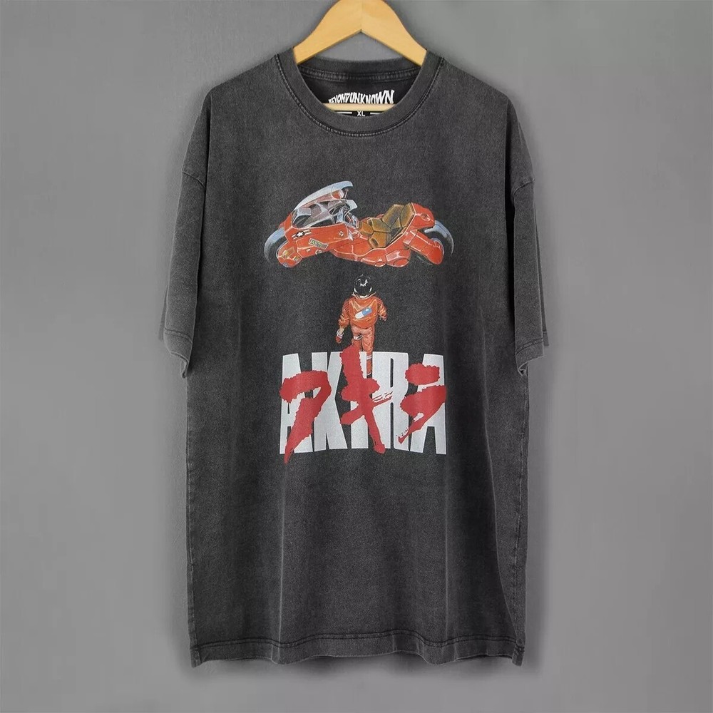 Rare Akira Anime Graphic Short Sleeve Black Unisex Tshirt Reprint S-5XL