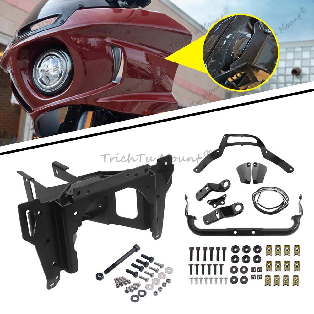 Front Fairing Bracket Mounting Kit for Harley Softail Low Rider ST FXLRST 22-25