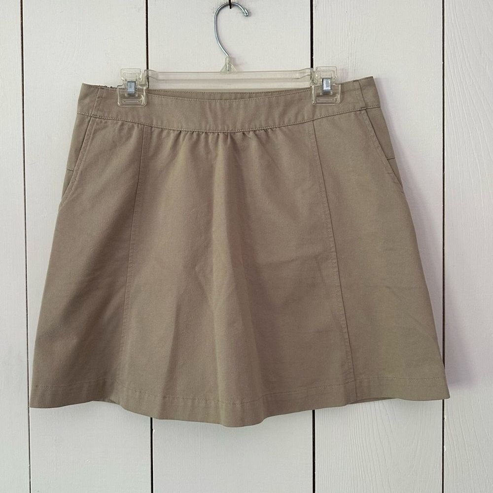 Ibex Womens Size 8 Tan Organic Cotton Hemp Tennis Golf Skirt