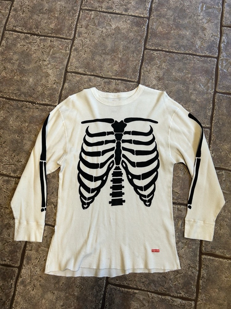 Supreme Hanes Skeleton Thermal Shirt White - Men’s Size XL