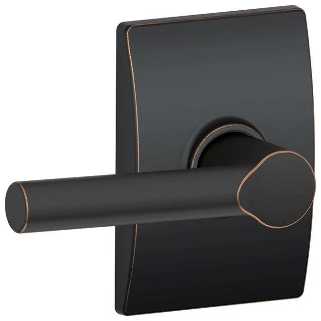Schlage F10-BRW-CEN Broadway Passage Door Lever Set in Bronze Finish
