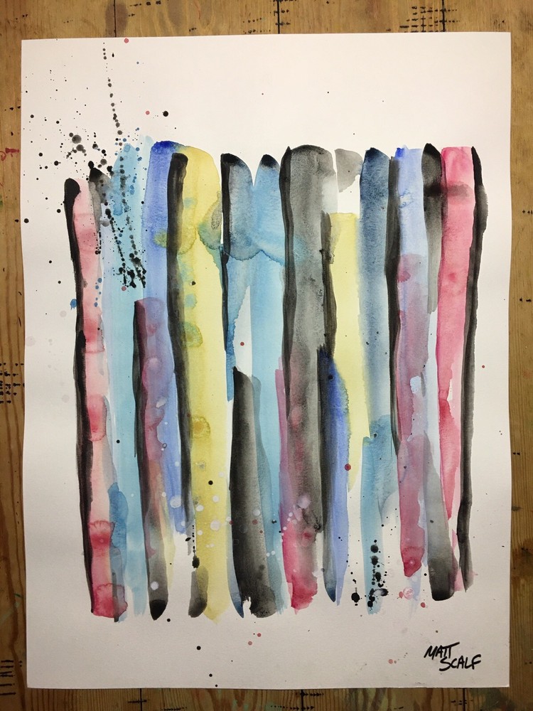 Matt Scalf 18x24 Abstract Contemporary Art ORIGINAL PAINTING Pop Modern Minimal