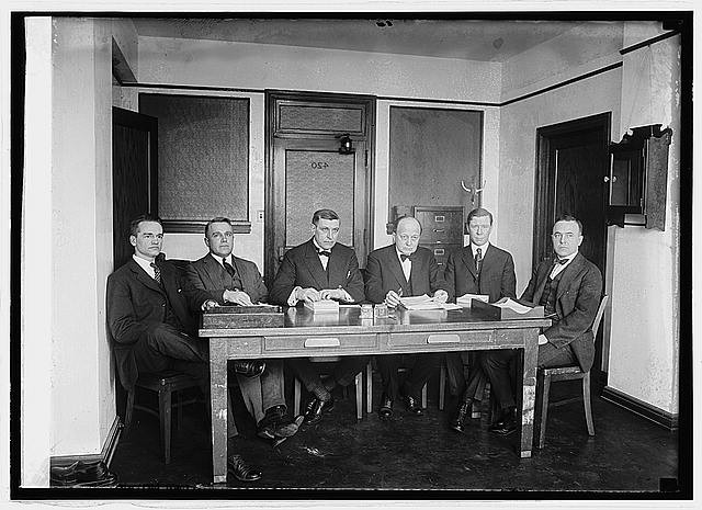 Photo:Owen J. Roberts Atlee Pomerene 1924 Men at Desk Meeting
