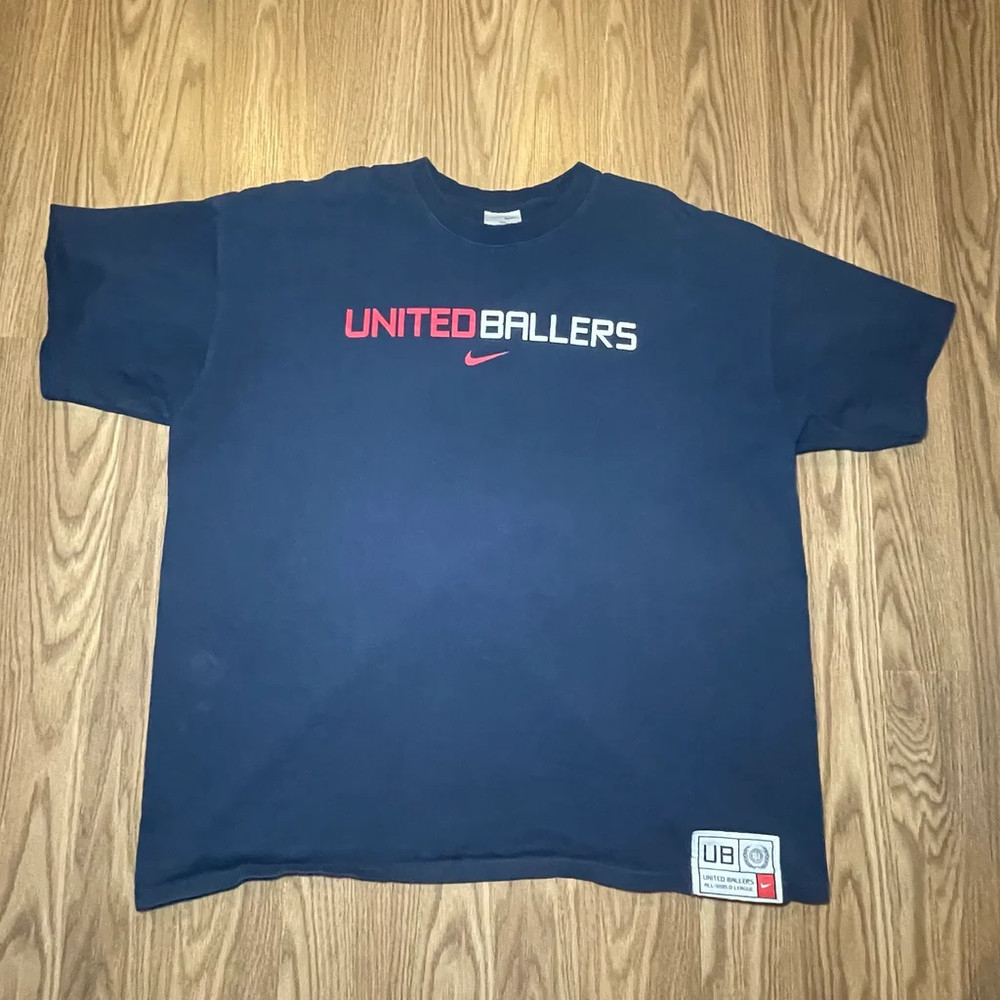 Vintage Nike Center Swoosh United Ballers T Shirt Size 2XL XXL All World League