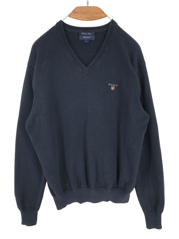 GANT Men Premium Cotton V-Neck Jumper Pullover Sweater Size S