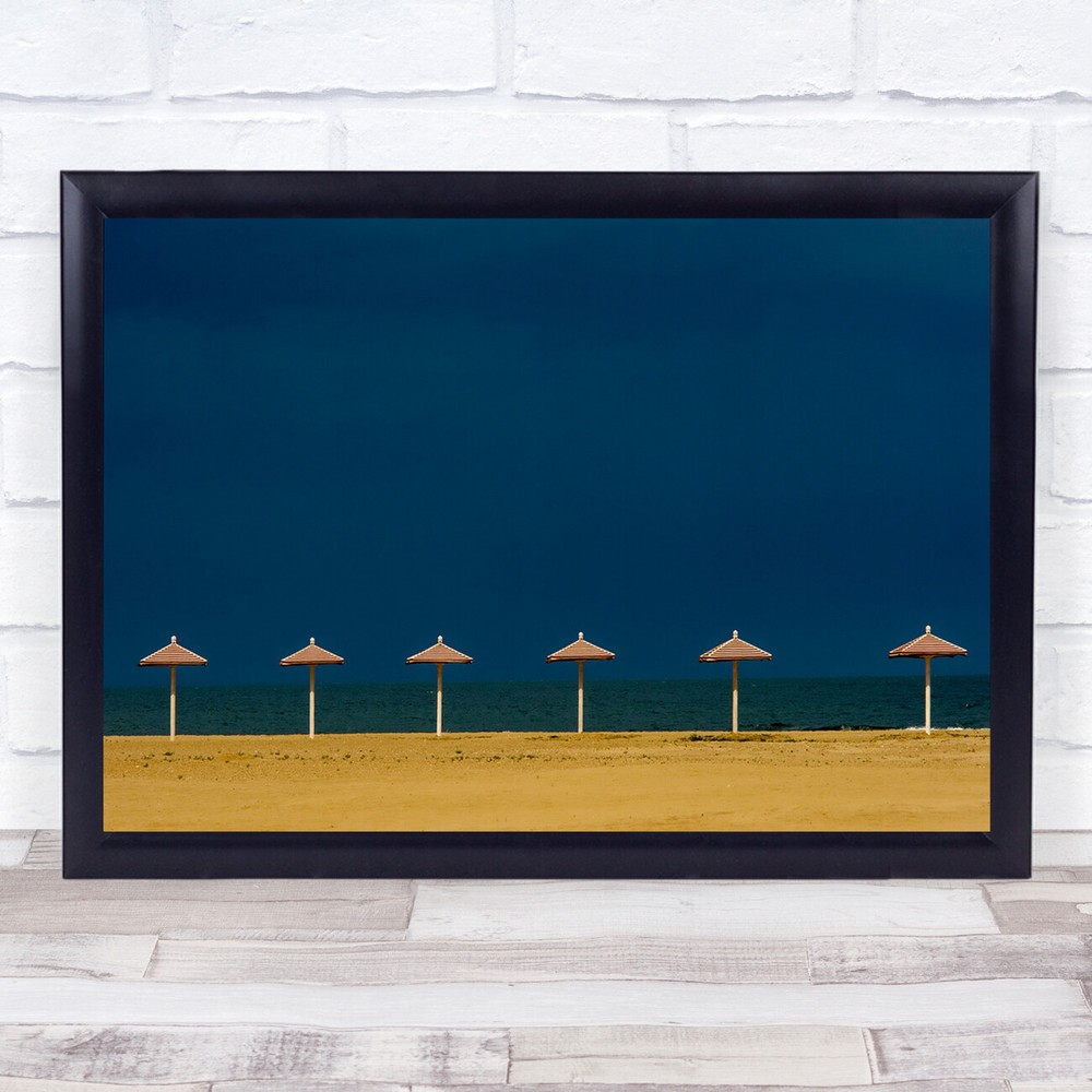 Vacation Holiday Beach Sand Shore Shoreline Sea Ocean Coast Wall Art Print