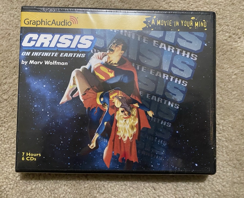 RARE! DC COMICS GRAPHICAUDIO CRISIS ON INFINITE EARTHS NEW SEALED! 6 CD's 7hrs
