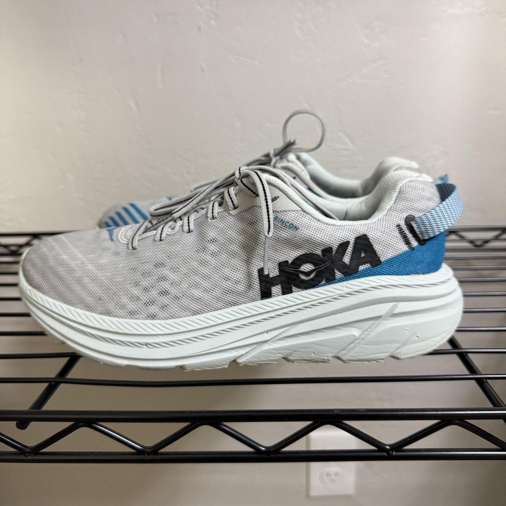 Hoka One One Rincon Shoes Womens Size 8.5 Gray Blue Lightweight Running Sneakers