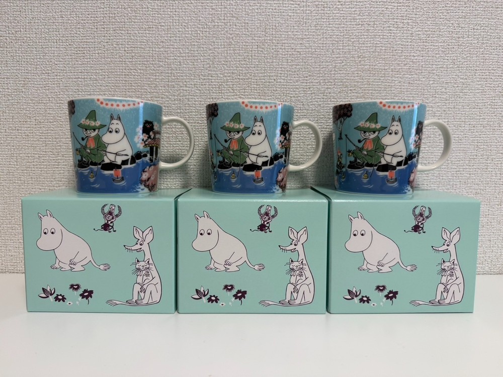 Set of 3 Arabia Moomin Mug 0.3L Simple Joy Japan Limited Edition