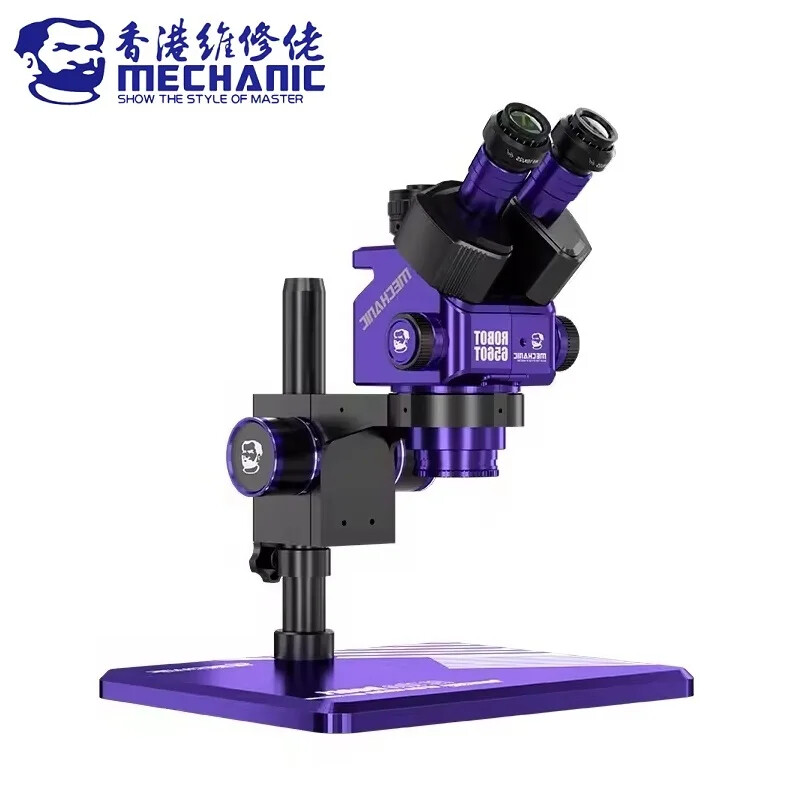 Trinocular Stereo Microscope 6.5-60X Continuous Zoom WF10X25 Eyepiece 0.45X