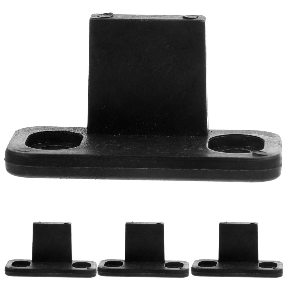 4-Piece Sliding Door Guide Set for Closet Bottom Bracket Floor Mount