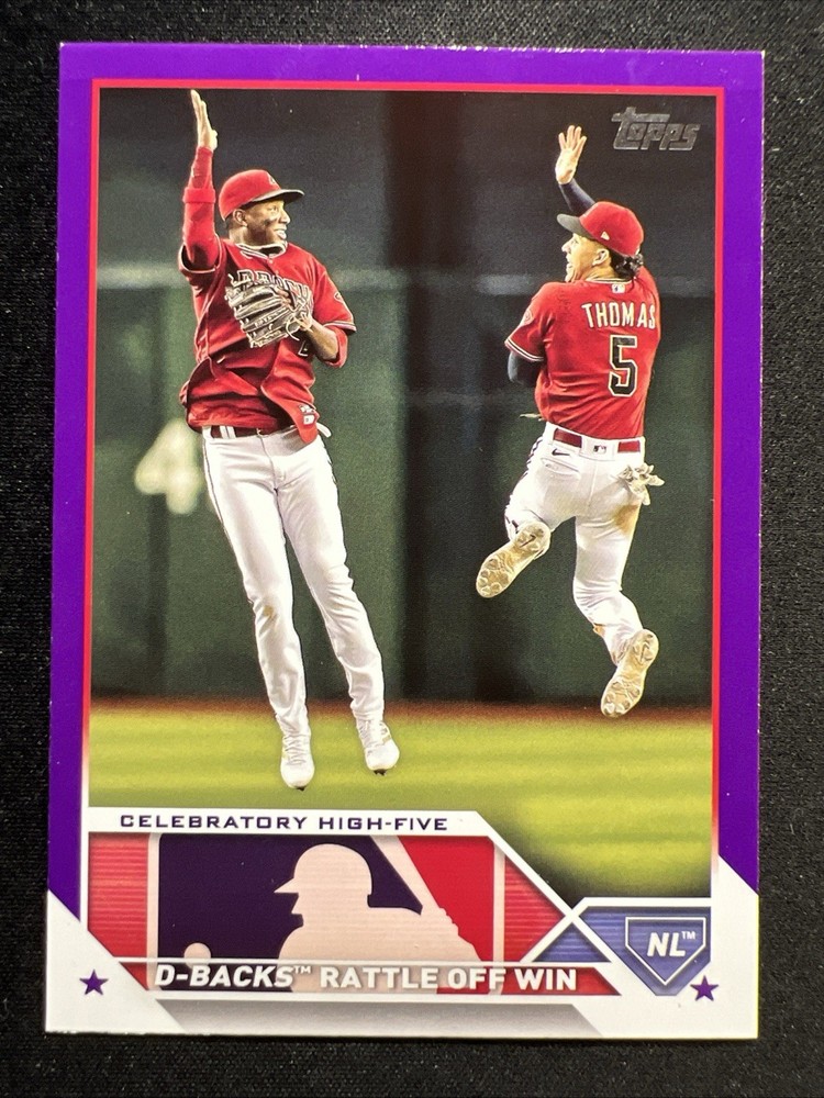 2023 Topps: S2-Meijer Purple #464 Arizona Diamondbacks/Celebratory High-Five ⚾🐷