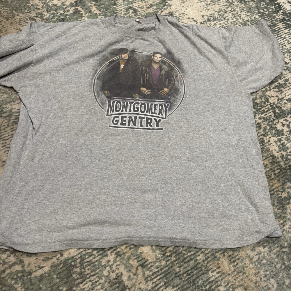 2014 Montgomery Gentry Tour t-shirt 3X Gray Double Sided