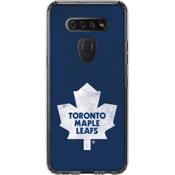 NHL Toronto Maple Leafs LG K51/Q51 Clear Case - Toronto Maple Leafs Distressed
