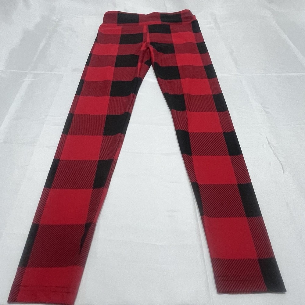 No Boundaries Women Buffalo Plaid High Rise  Ankle Leggings NWT S/M Christmas