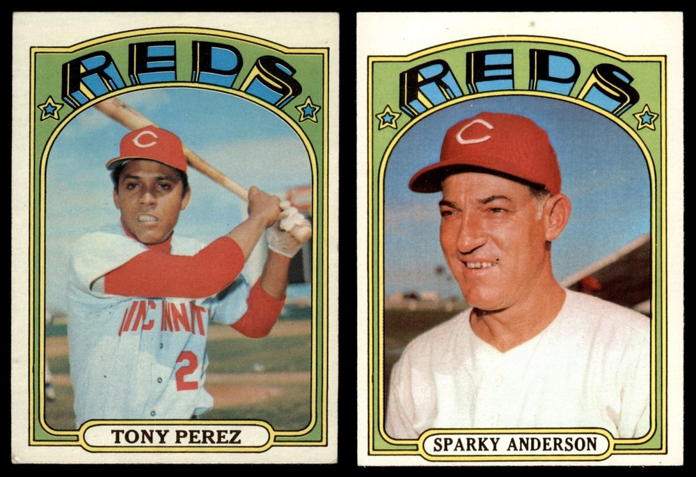 1972 Topps Cincinnati Reds Team Set NM 5.5 EX+ 16 of 36 Cards 6909694