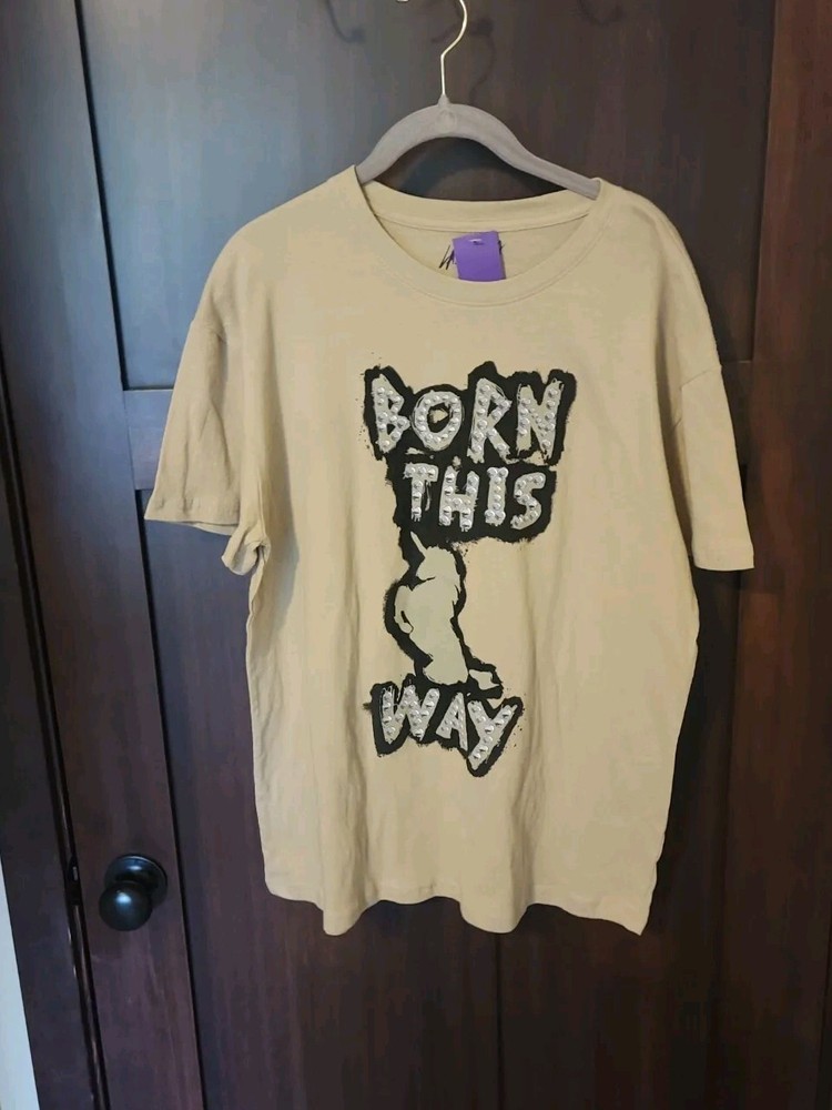 NWT Unisex Born This Way Lady Gaga Official Graphic Tee Shirt Size XL X-Large