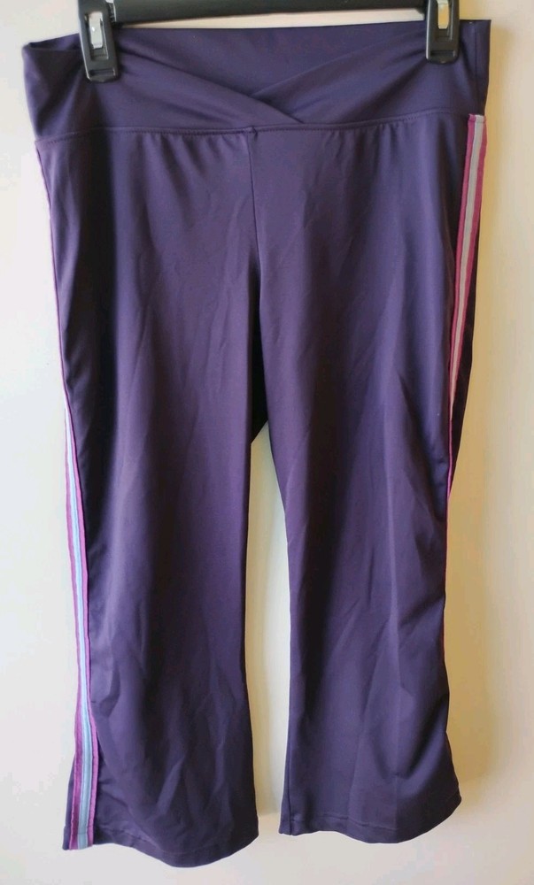 MOSSIMO Women's Dark Purple Workout Exercise Capri Pants Medium