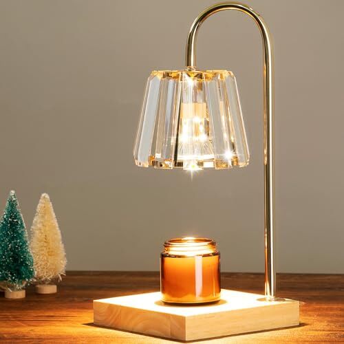 Dimmable Candle Warmer Lamp with Timer - Modern Electric Clear Base  